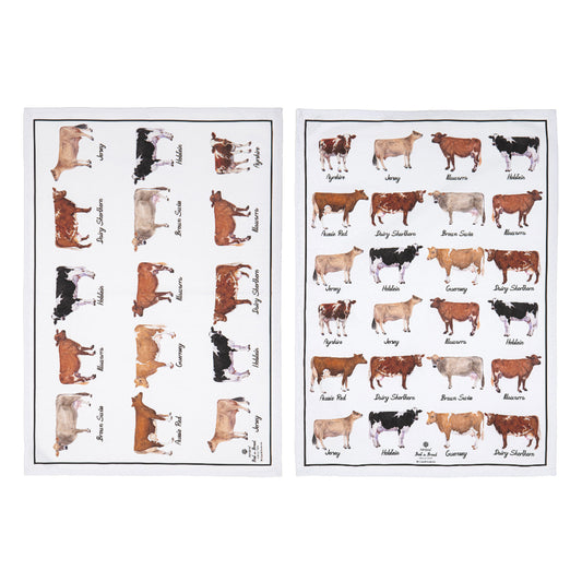 Ashdene Best In Breed Dairy Cow Set Of 2 Kitchen Towels
