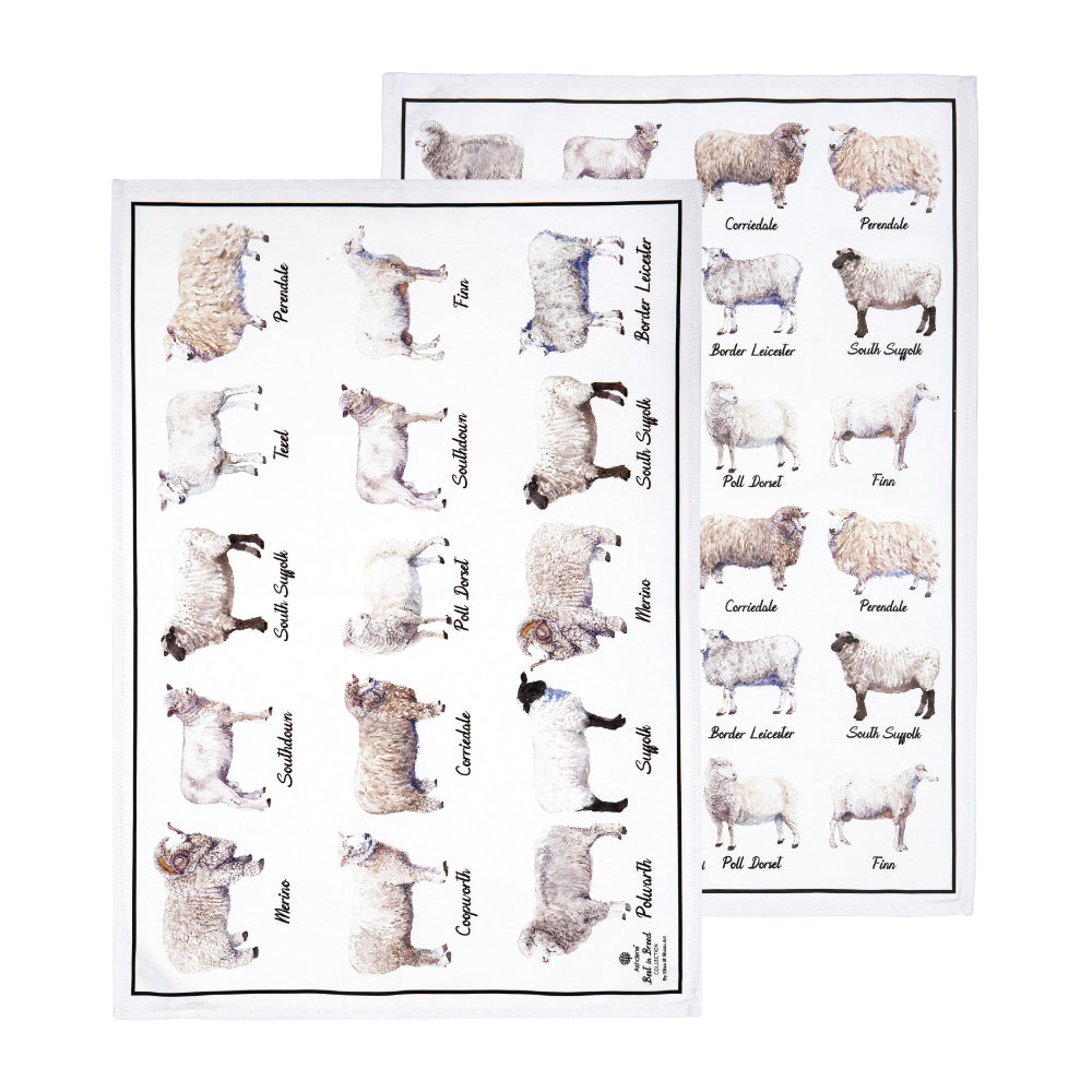 Ashdene Best In Breed Sheep Set Of 2 Kitchen Towels