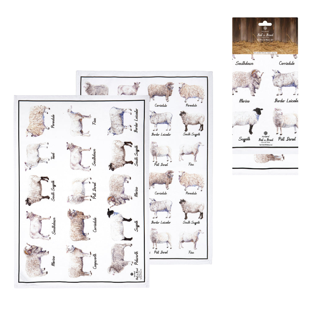 Ashdene Best In Breed Sheep Set Of 2 Kitchen Towels