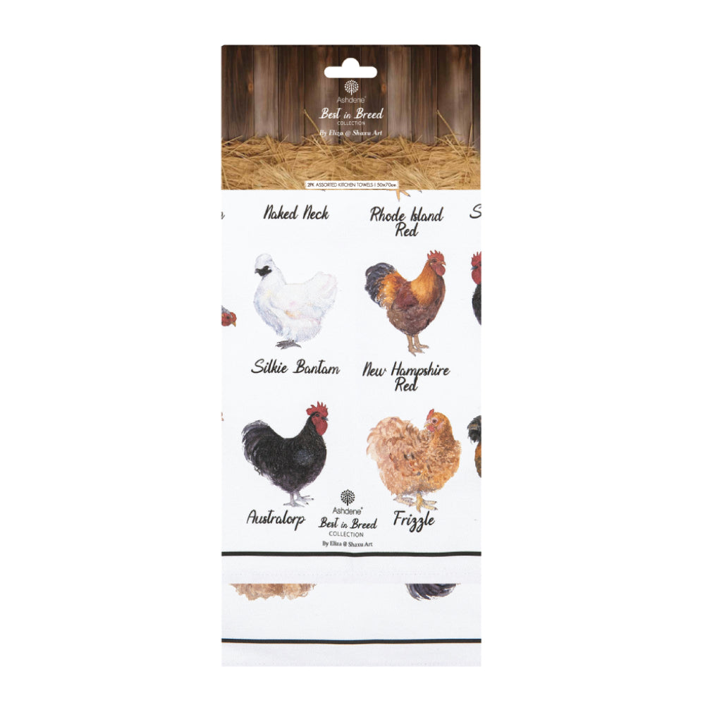 Ashdene Best In Breed Chicken Set Of 2 Kitchen Towels
