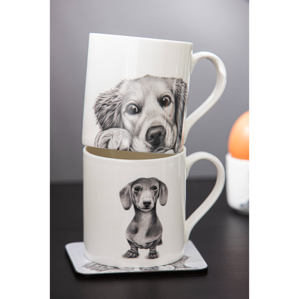 Ashdene Peeking Pups Dachshund Mug