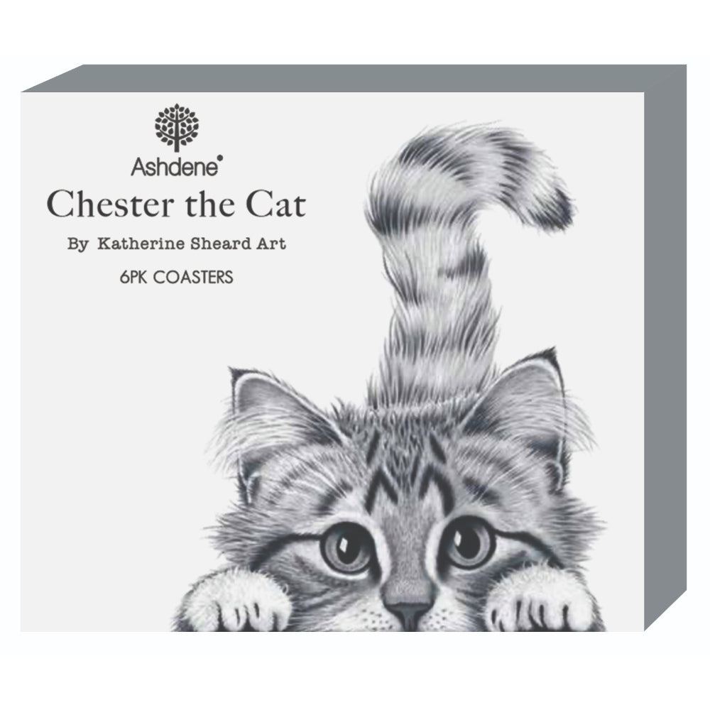 Ashdene Chester The Cat Set of 6 Coasters