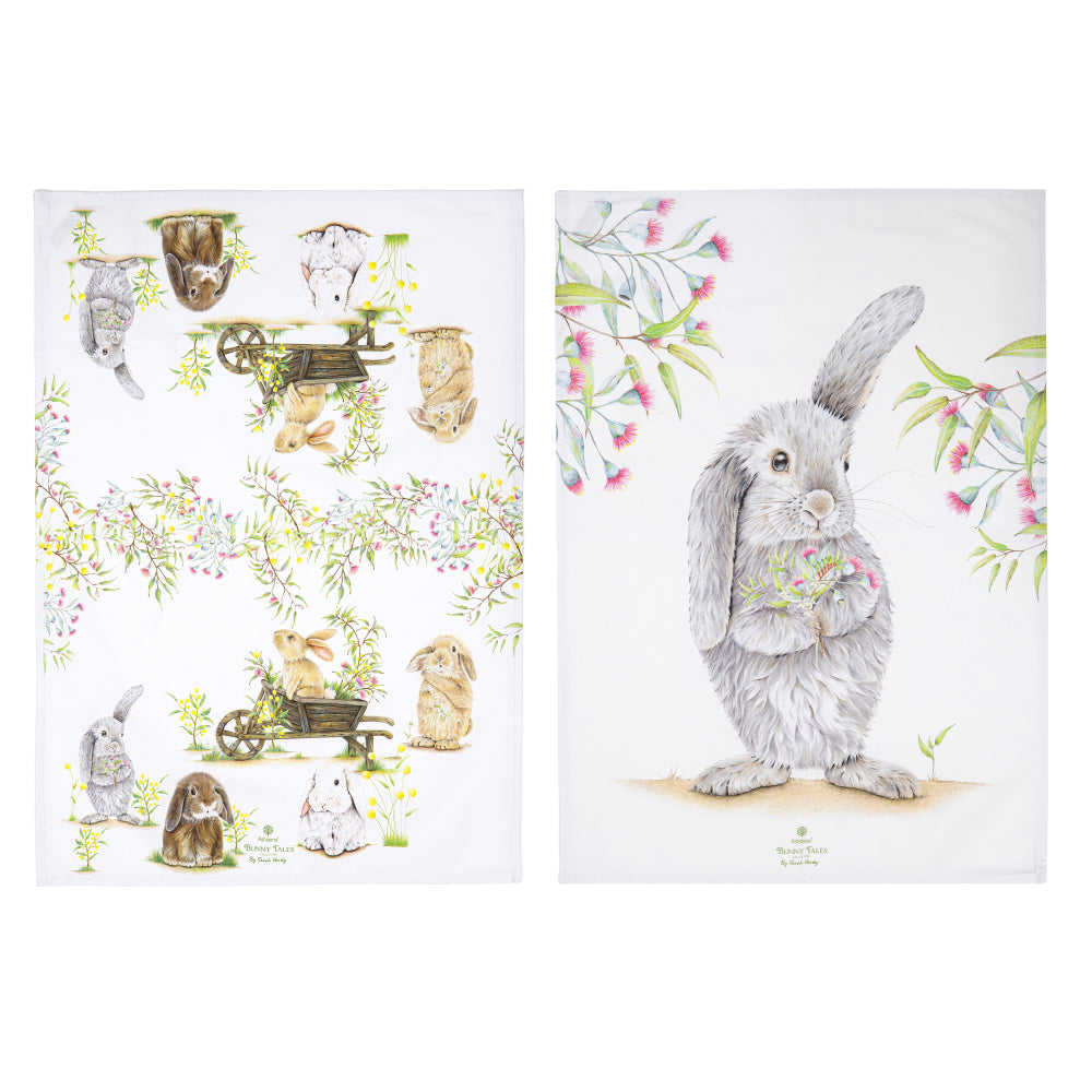 Ashdene Bunny Tales Set of 2 Kitchen Towels