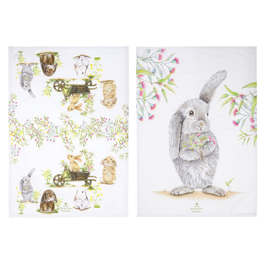 Ashdene Bunny Tales Set of 2 Kitchen Towels