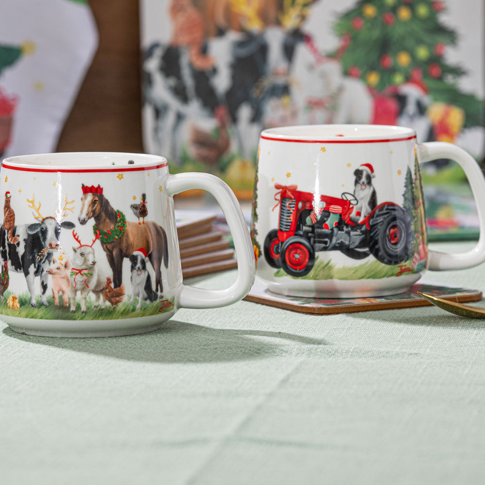 Ashdene Christmas At The Farm Tractor Driver Mug