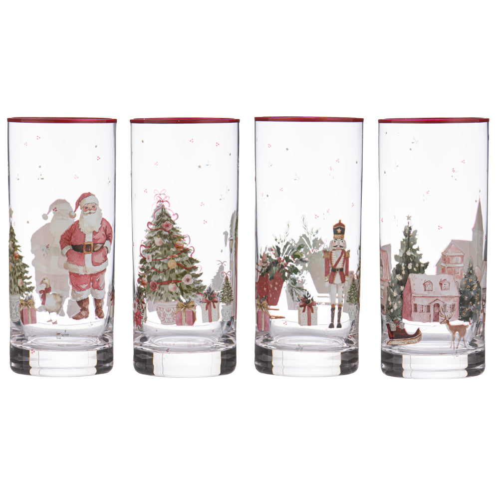 Ashdene Hollybrook Crystal Set Of 4 Highball Tumblers