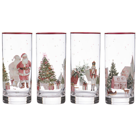 Ashdene Hollybrook Crystal Set Of 4 Highball Tumblers