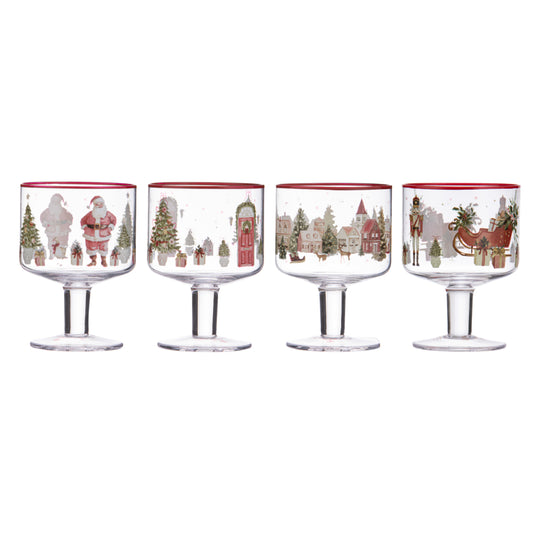 Ashdene Hollybrook Set Of 4 Footed Dessert Bowls