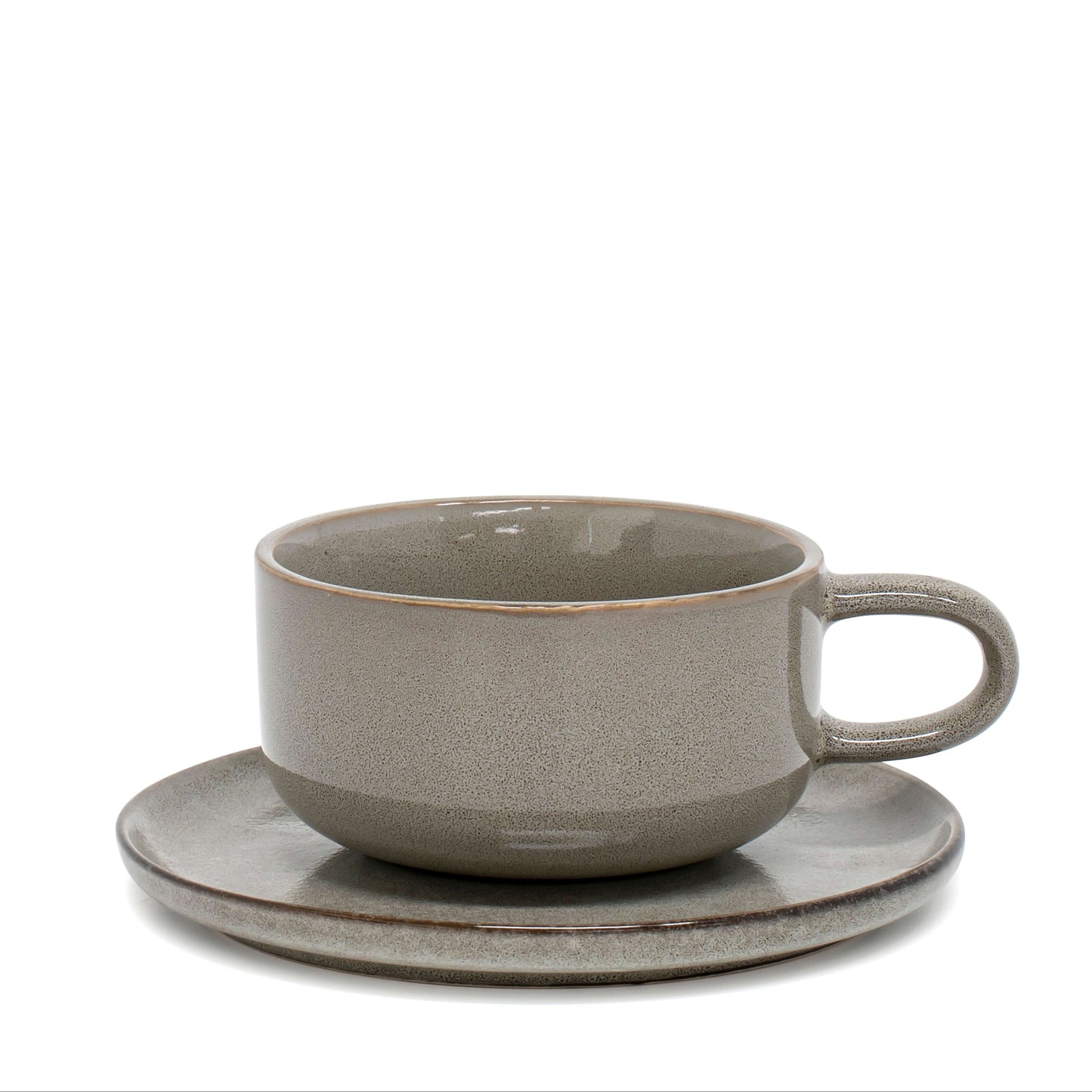 Salt & Pepper Relic Tea Cups & Saucers 260mL - Set of 6