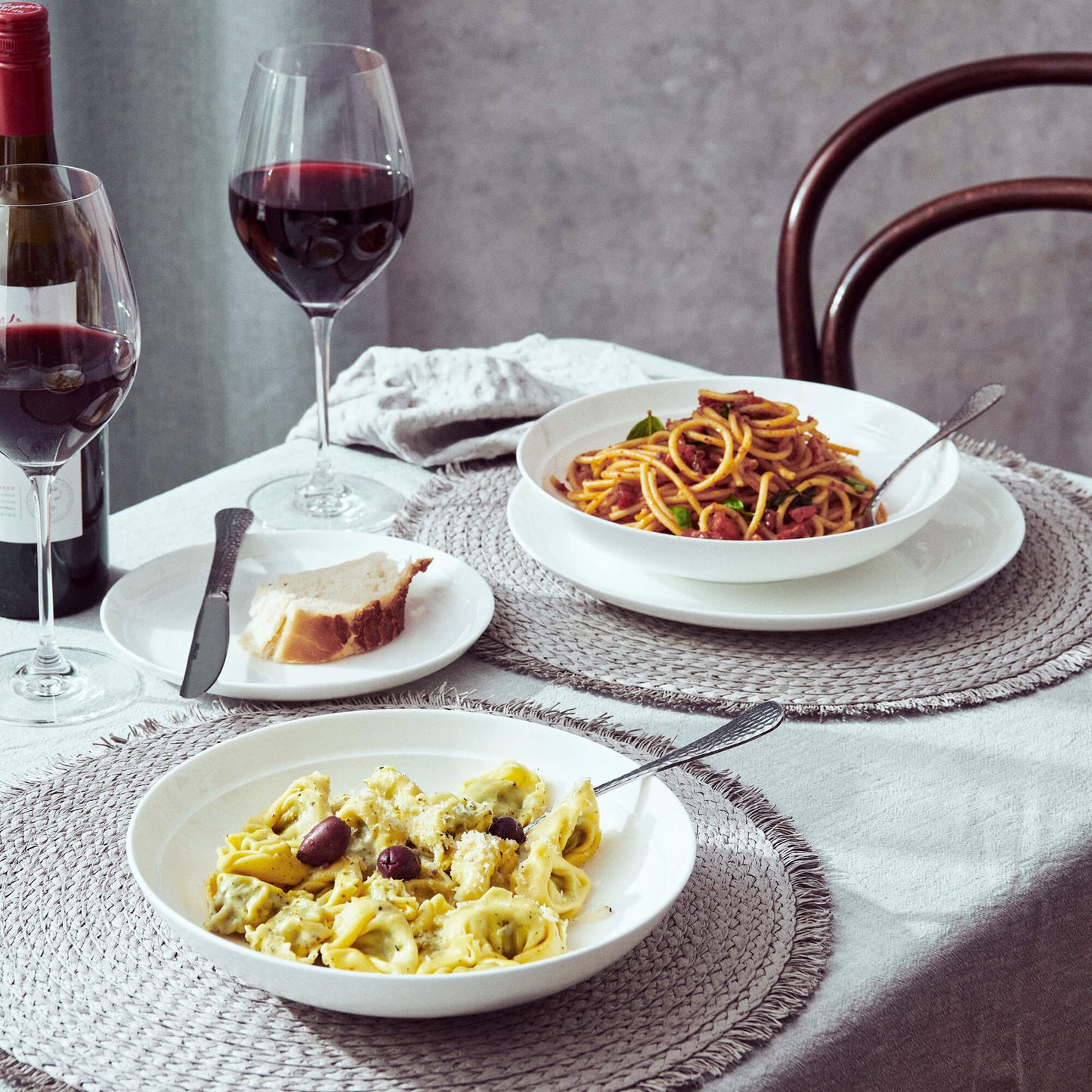 Salt & Pepper Edge 12 Piece Dinner Set