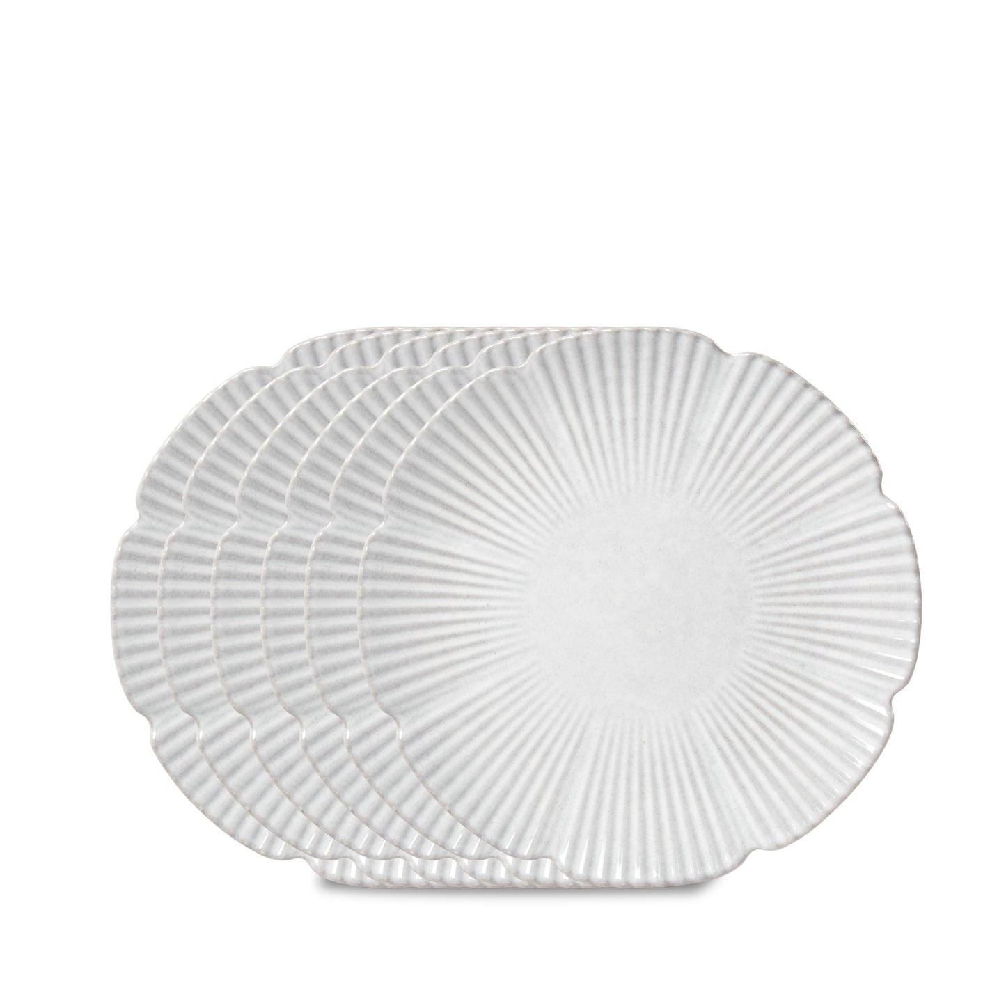 Salt & Pepper Hostess Flower Plate 20cm - Set of 6