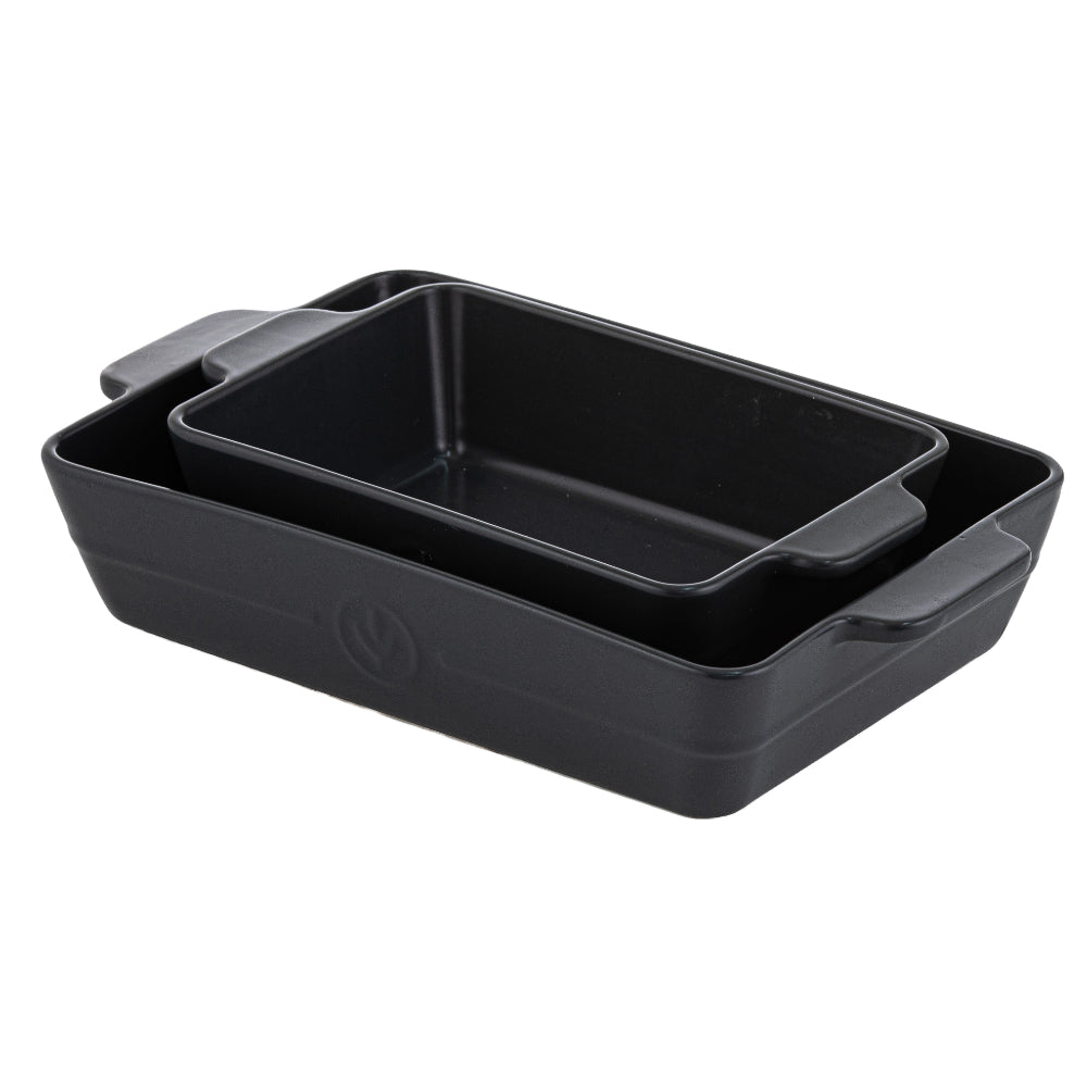 Ladelle Essentials Charcoal Set of 2 Baking Dishes
