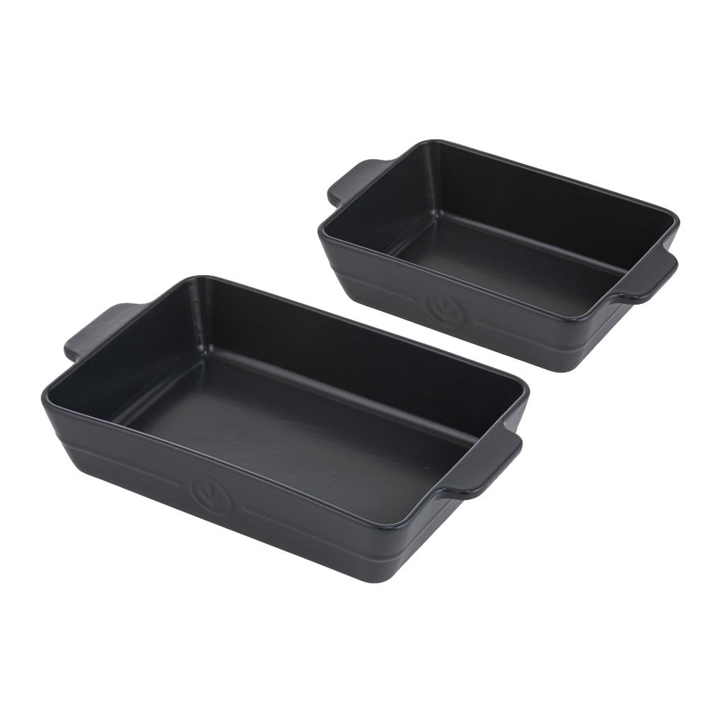 Ladelle Essentials Charcoal Set of 2 Baking Dishes