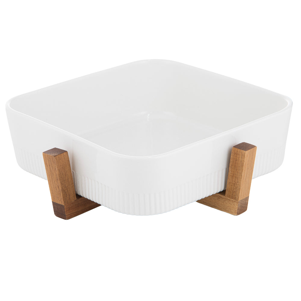 Ladelle Alto Oven To Table 27.5cm Square Rib Dish With Trivet