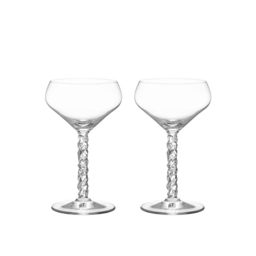 Orrefors Set Of 2 Carat Coupe Glasses 250ml