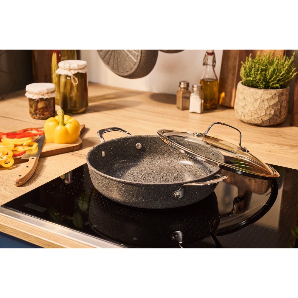 Ballarini Salina Ceramic Titanium Saute Pan With Lid 28cm