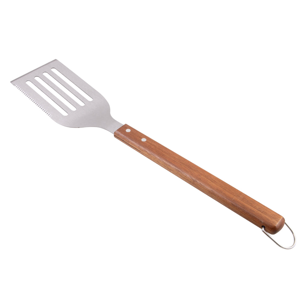 Urban Grill 3 Piece Barbeque Tool Set Acacia Handles With Carry Case