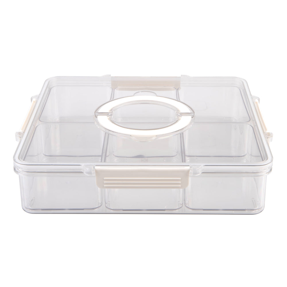 Alfresco Lane Square 6 Compartment Grazing Box With Carry Handles