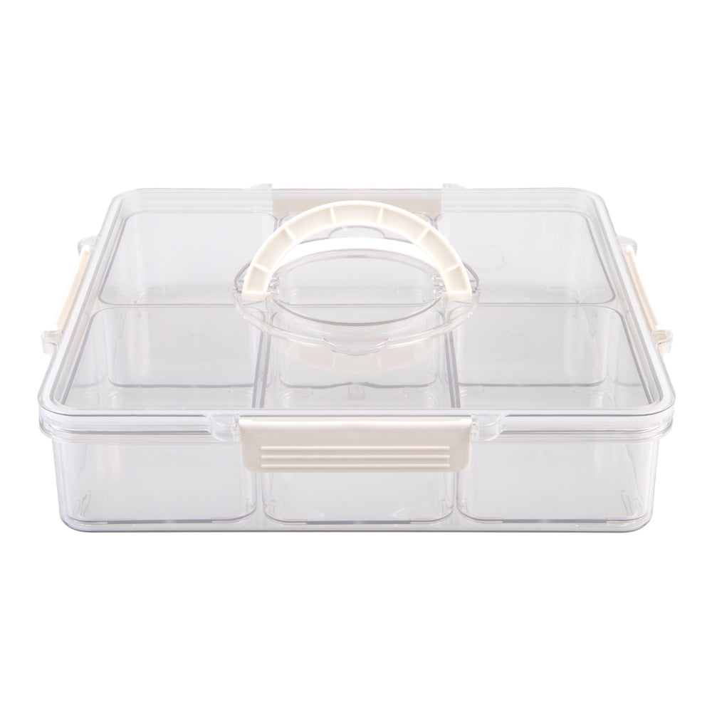 Alfresco Lane Square 6 Compartment Grazing Box With Carry Handles