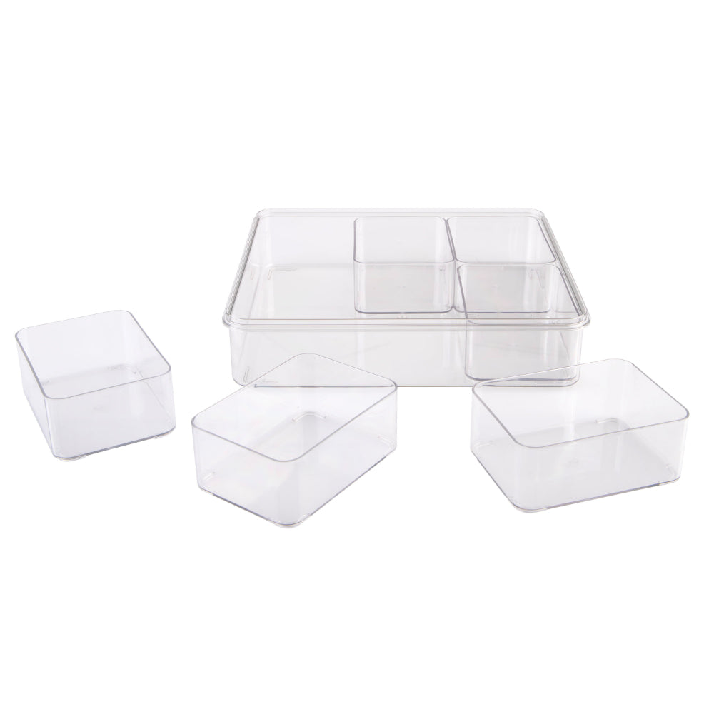Alfresco Lane Square 6 Compartment Grazing Box With Carry Handles