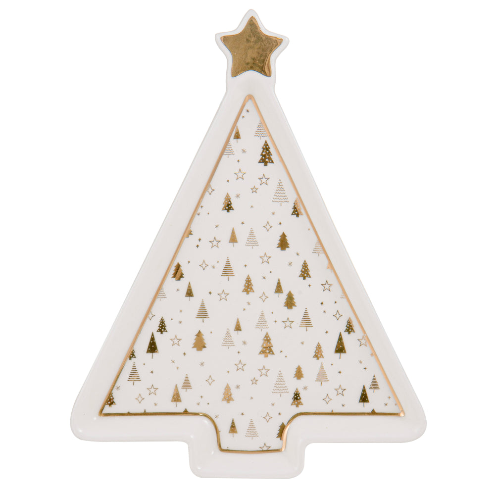 Ladelle Noelle Christmas Tree Dish