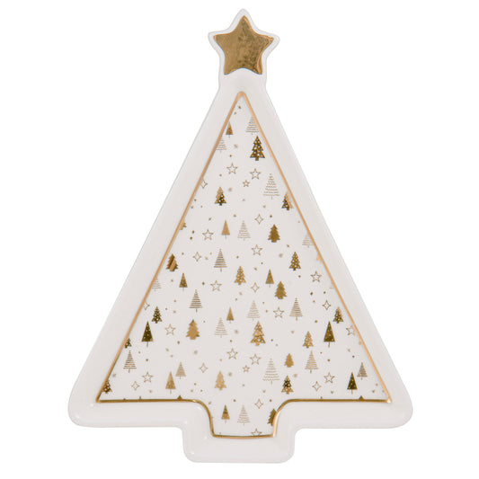 Ladelle Noelle Christmas Tree Dish
