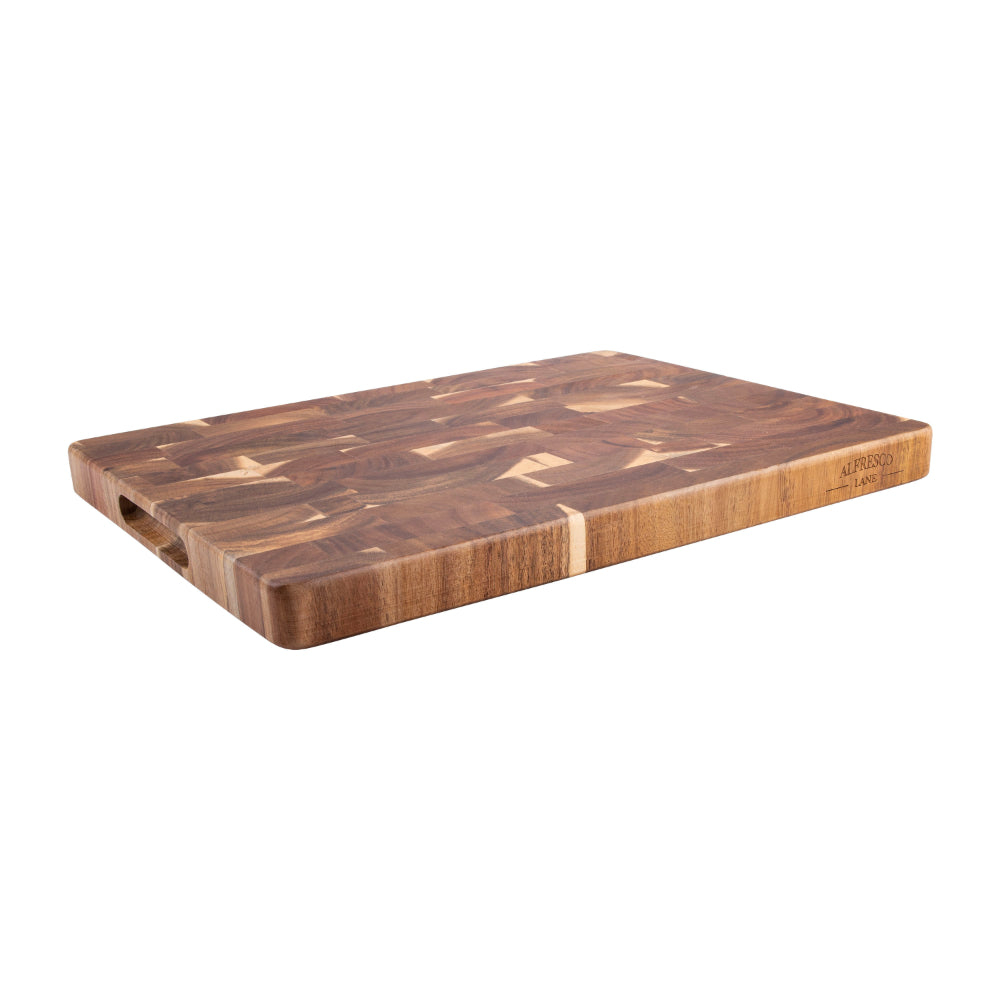 Alfresco Lane Acacia Wood End Grain Cutting Board 40 x 30 x 3cm