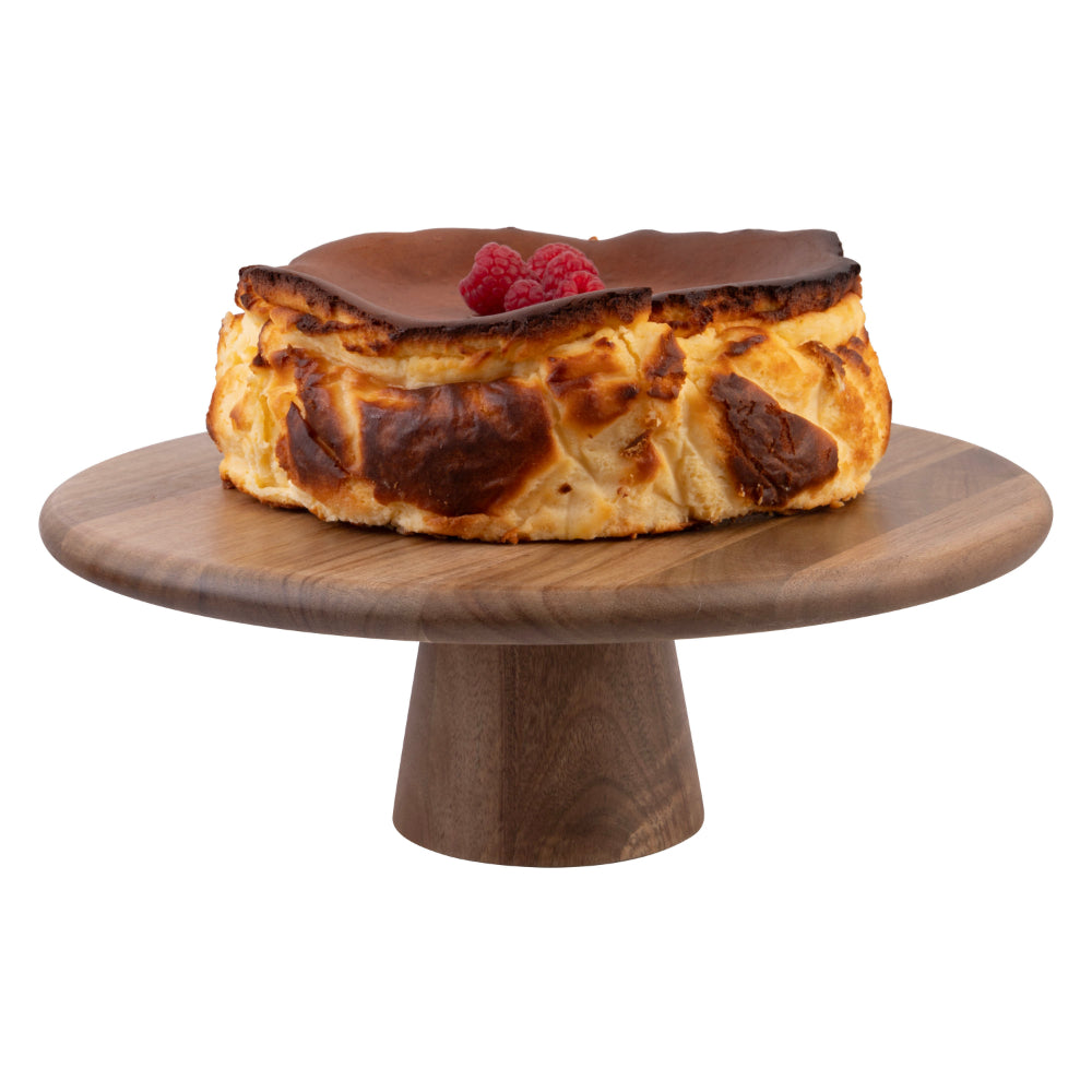 Alfresco Lane Acacia Wood Footed Cake Stand 30cm x 10.5cm