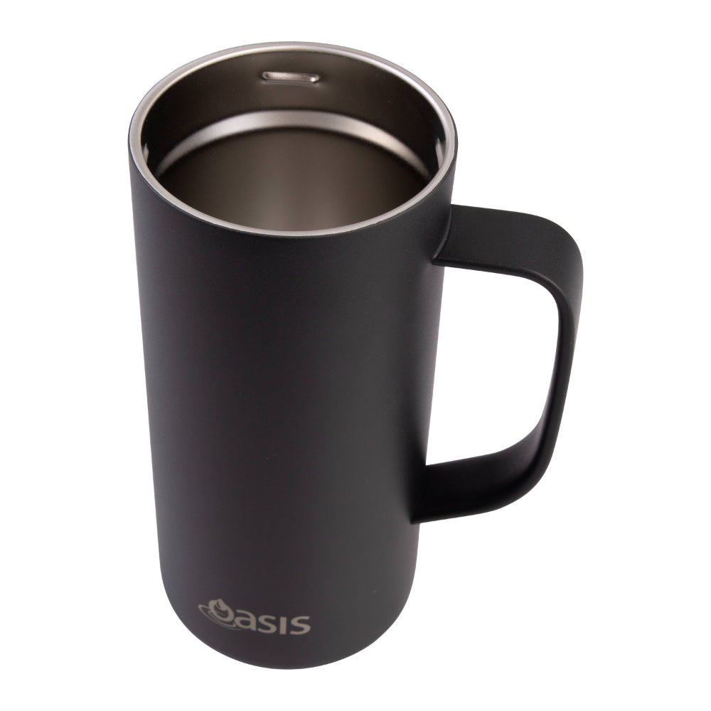 Oasis Stainless Steel Double Wall Insulated Coffee Press 4 Cup Black