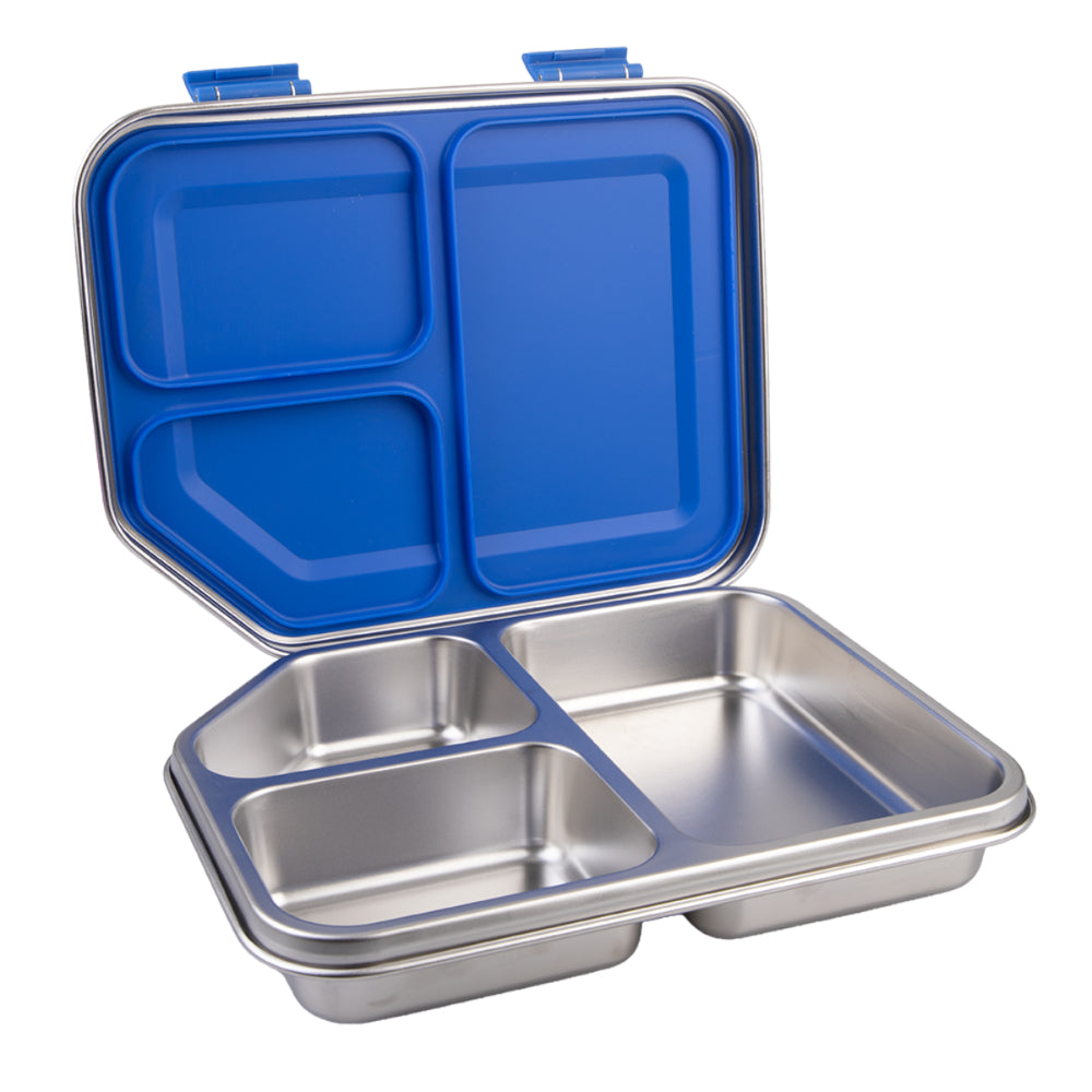Oasis Stainless Steel 3 Compartment Bento Lunch Box 1200ml