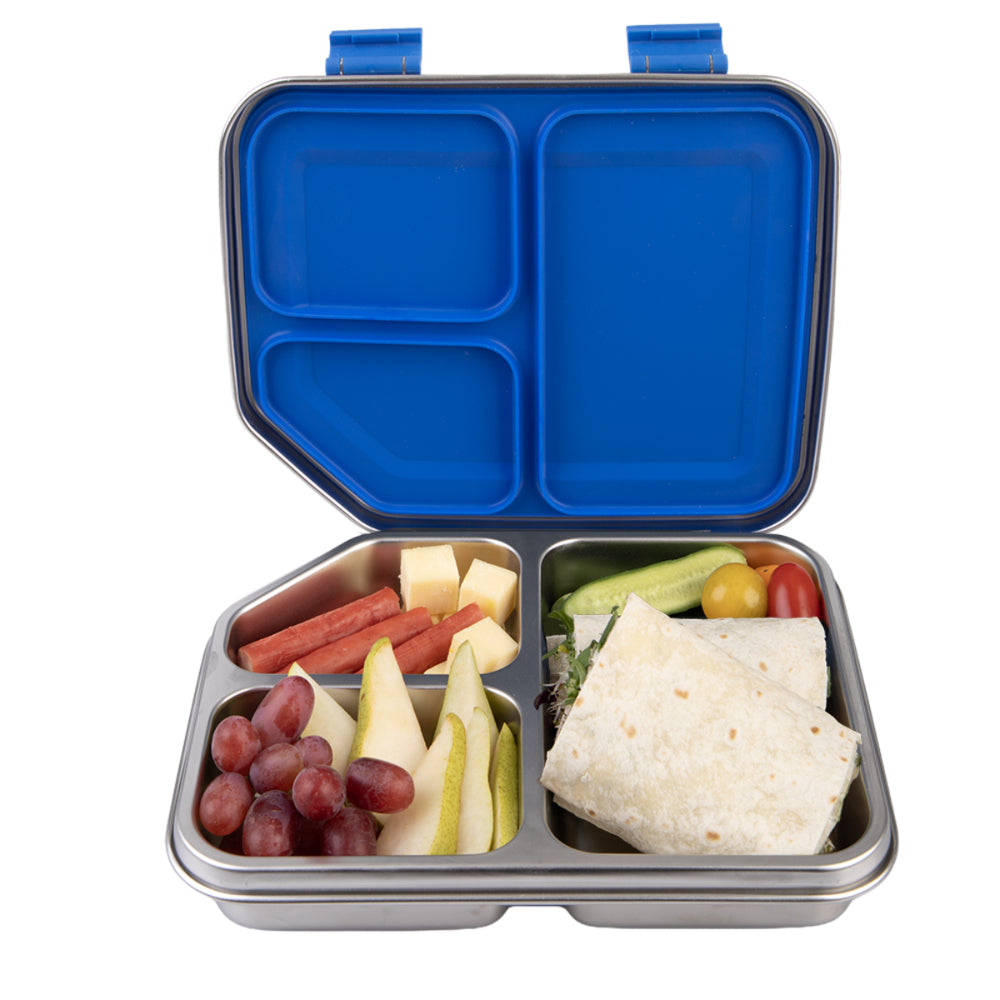Oasis Stainless Steel 3 Compartment Bento Lunch Box 1200ml