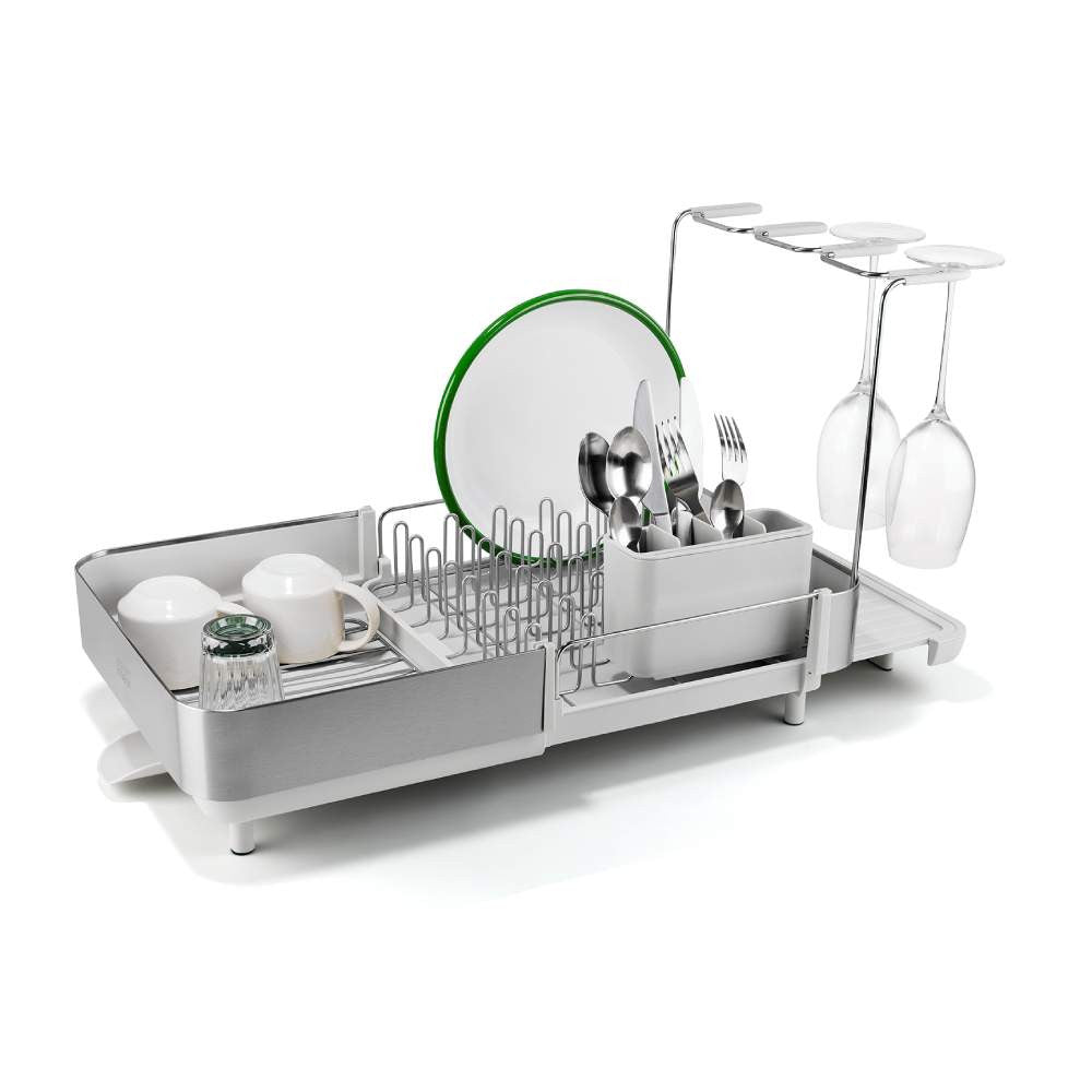 Joseph Joseph Extend Steel Plus Dish Rack With Wine Rack