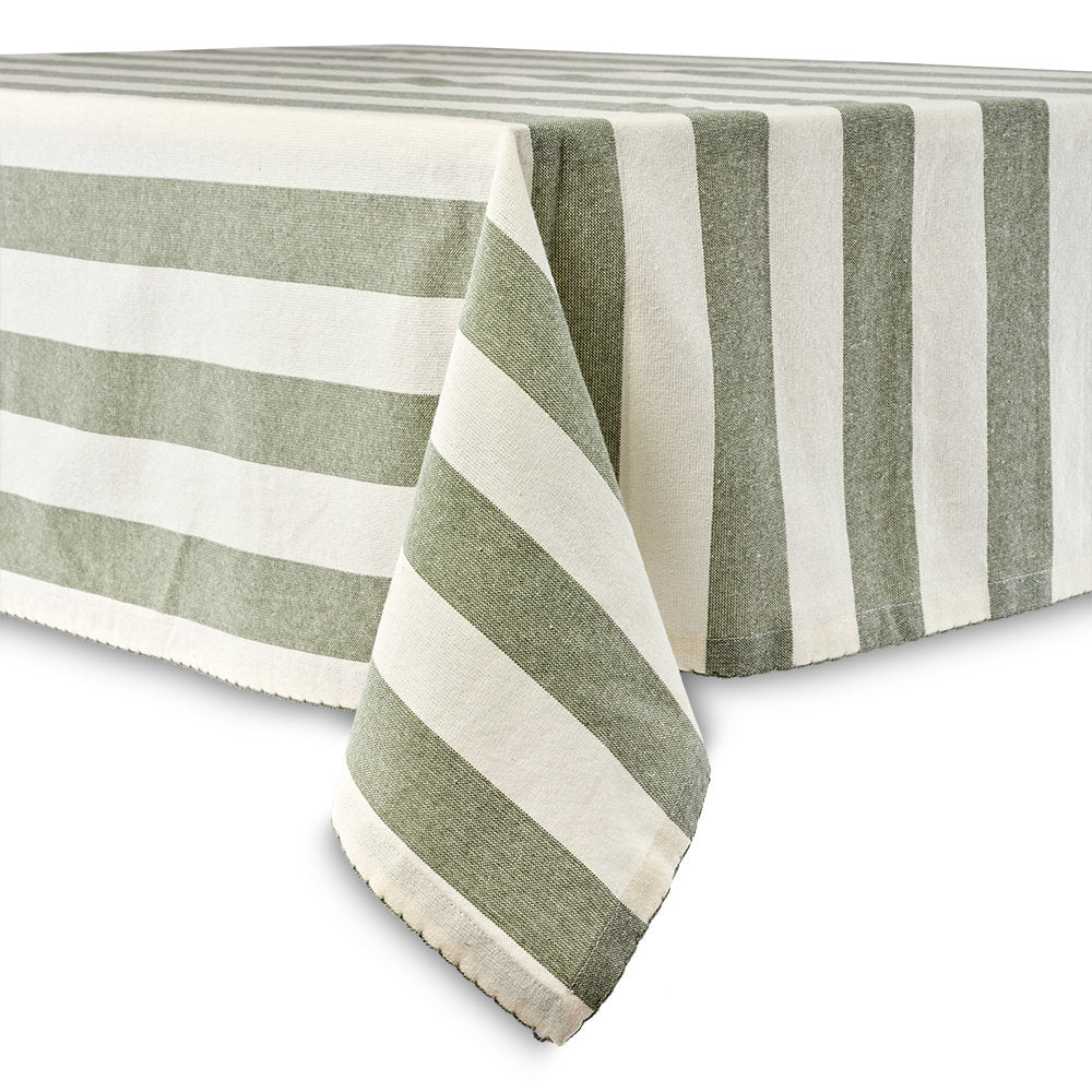 Salt & Pepper Taylor Stripe Tablecloth 150 x 230cm