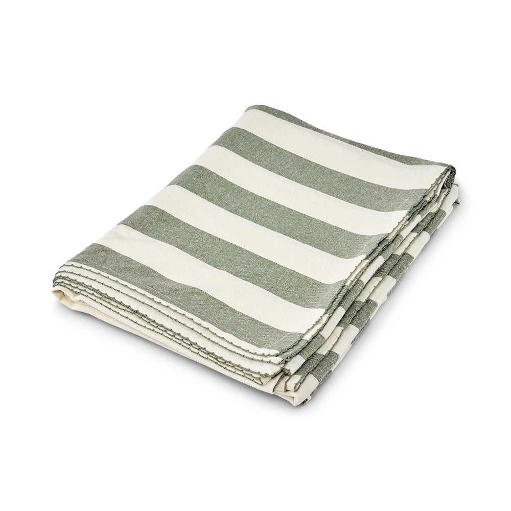 Salt & Pepper Taylor Stripe Tablecloth 150 x 230cm