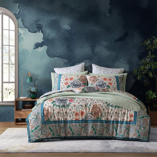 Logan & Mason Gypsy Garden Quilt Cover Set Blue