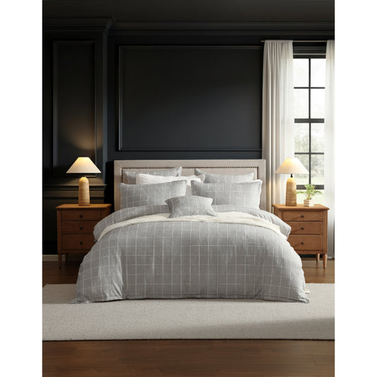 Private Collection Stratus Quilt Cover Set Charcoal