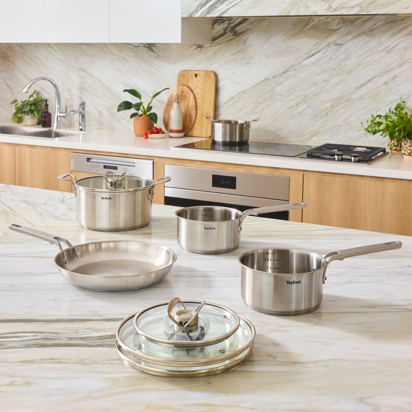 Tefal Space+ Extreme Induction Stainless Steel Stewpot 24cm & Lid