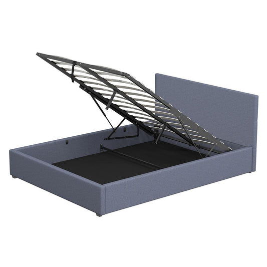 Milano Decor Luxury Gas Lift Bed With Headboard Charcoal - MyHouse