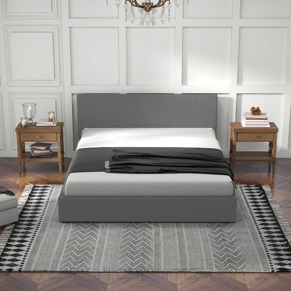 Milano Decor Sienna Luxury Bed With Headboard Grey