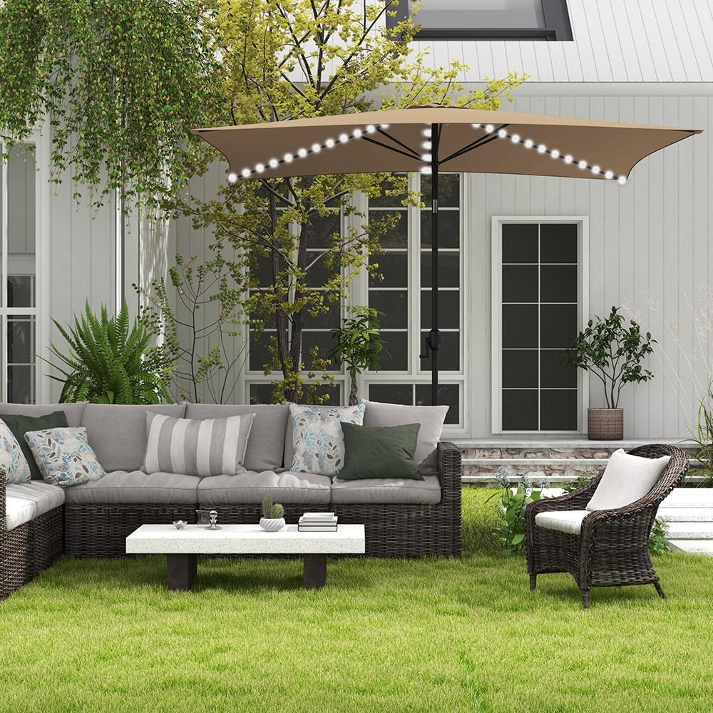 Arcadia Furniture Umbrella 3 Metre Umbrella With Solar Led Lights