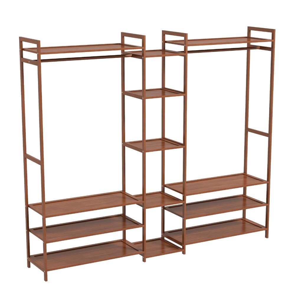 Milano Decor Multifunctional Bamboo Clothes Rack Brown - MyHouse
