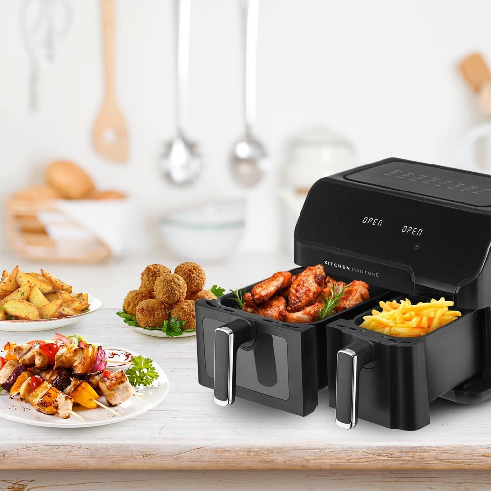 Kitchen Couture 10 Litre Flex View Air Fryer Black