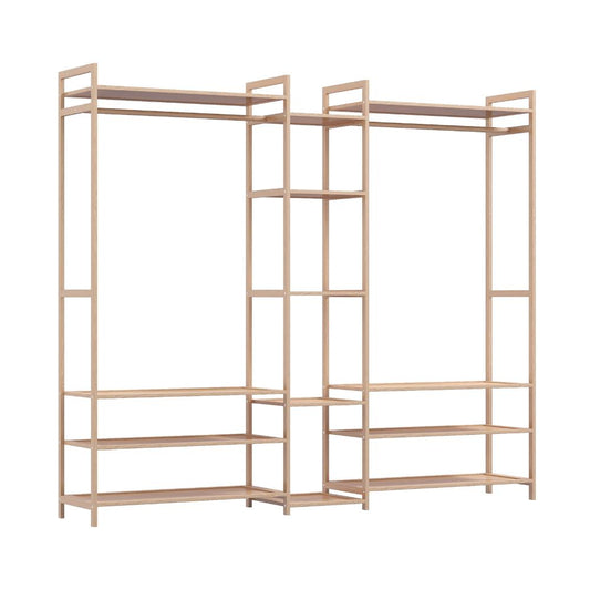 Milano Decor Multi Functional Bamboo Clothes Rack Oak -MyHouse