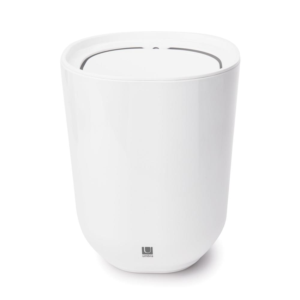 Umbra Step Waste Can With Lid White