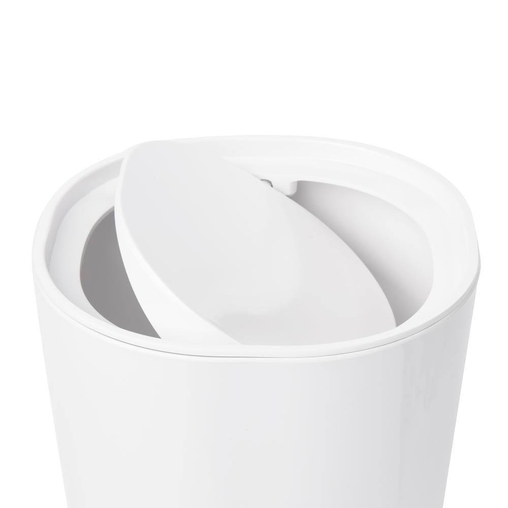 Umbra Step Waste Can With Lid White