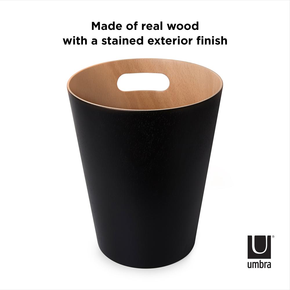 Umbra Woodrow Bin Black