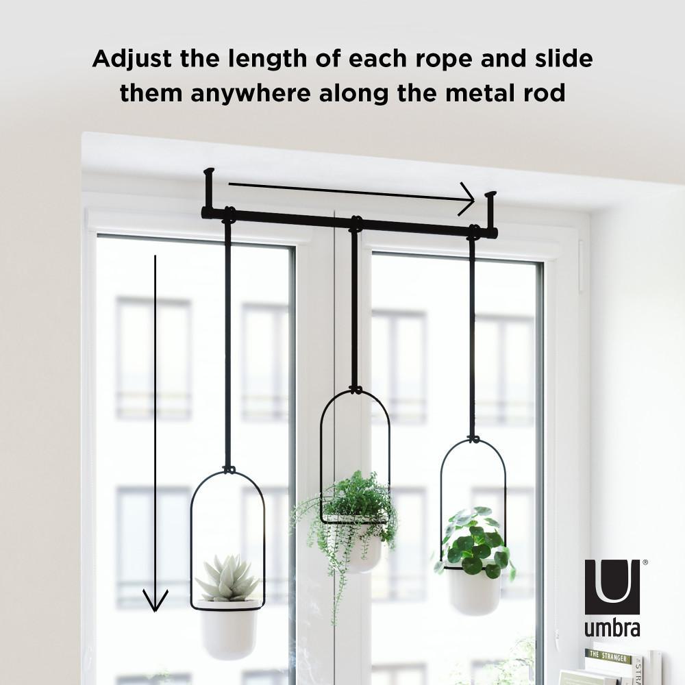 Umbra Triflora Hanging Planter White/Black