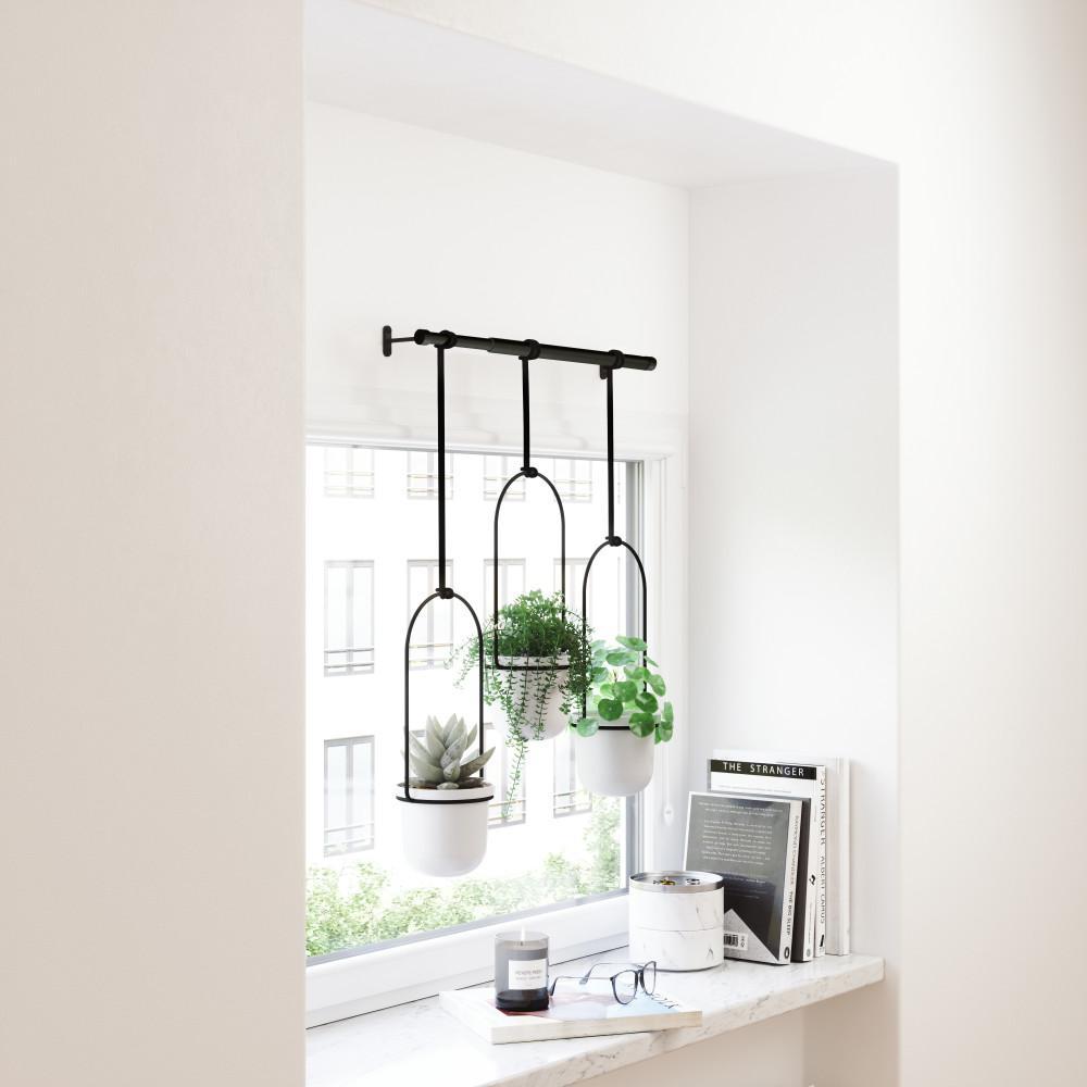 Umbra Triflora Hanging Planter White/Black