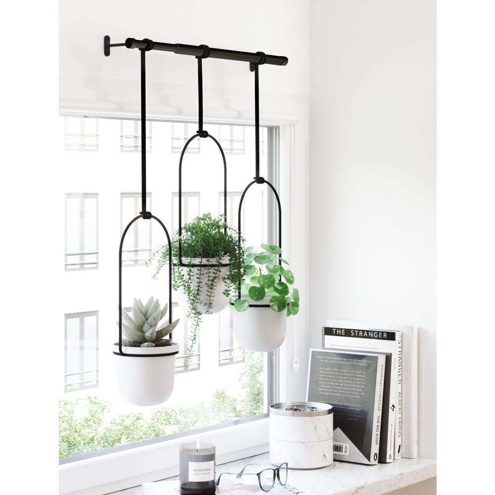 Umbra Triflora Hanging Planter White/Black