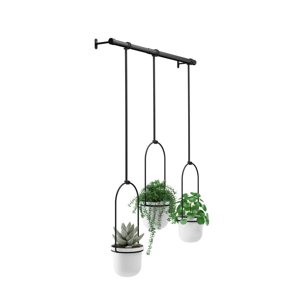 Umbra Triflora Hanging Planter White/Black